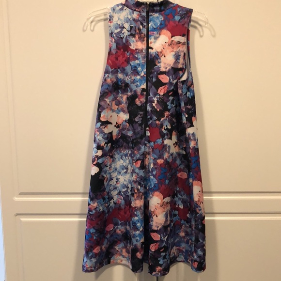 Belle Sky dress women's Large L sleeveless polyester abstract floral EUC - Picture 4 of 7